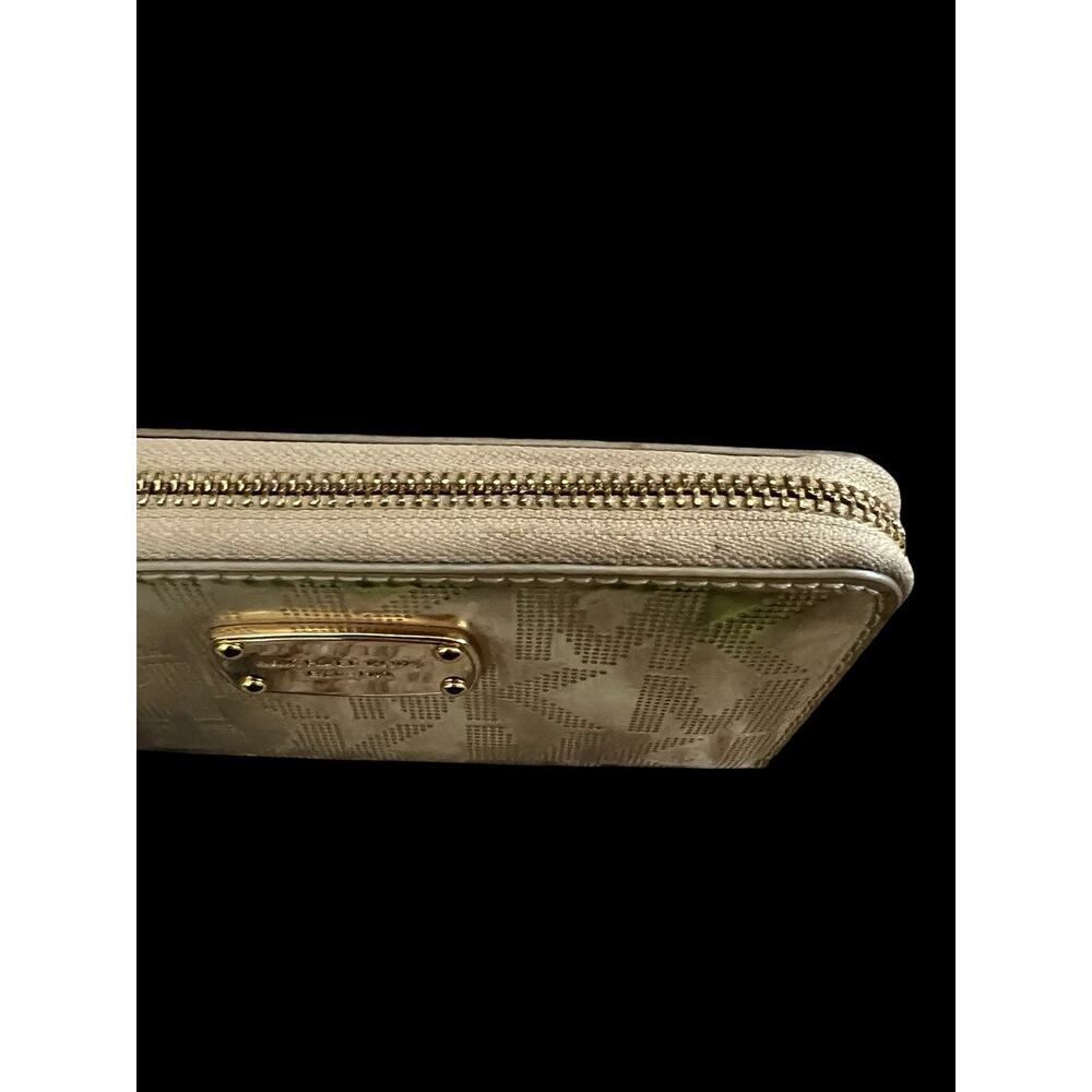 Michael Kors Jet Set Travel Continental Wristlet Wallet Gold - Picture 11 of 14
